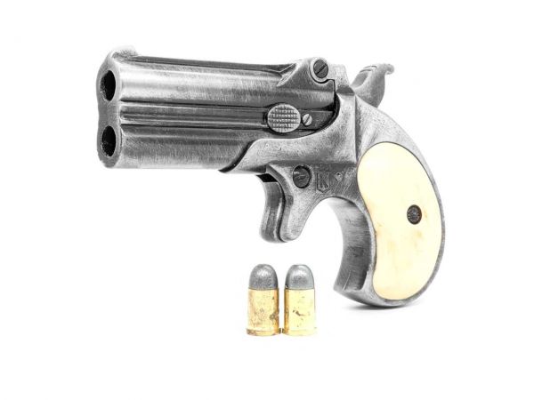 Remington 95 Deko Double Derringer Ivory mit Munition - Steel Finish