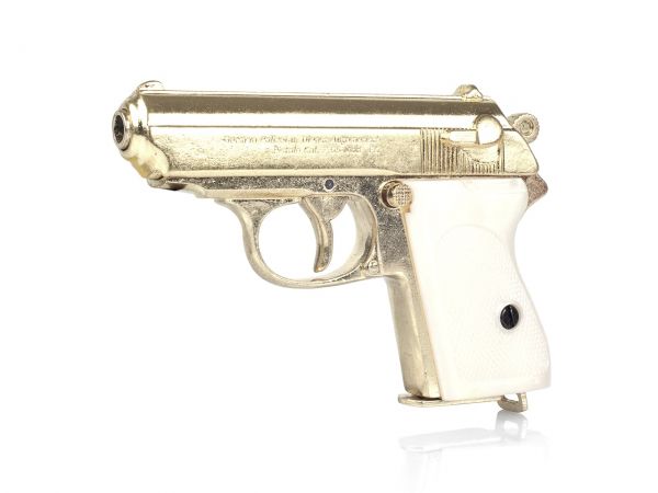 Walther PPK Deko Pistole Polizeipistole, goldfarben