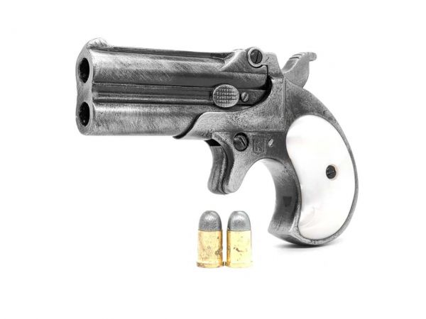 Remington 95 Deko Double Derringer Perlmutt mit Munition - Steel Finish